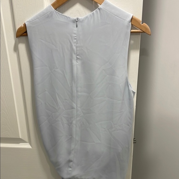 Babaton Asymmetrical tie Blue Sleeveless Tank Top - Picture 4 of 4